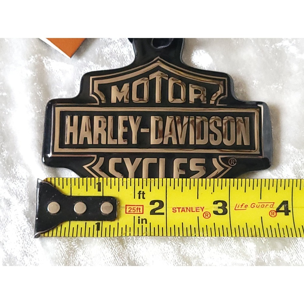 Harley Davidson Ceramic‎ Bar & Shield Biker Ornament Black & Silver large NWT - Picture 6 of 7
